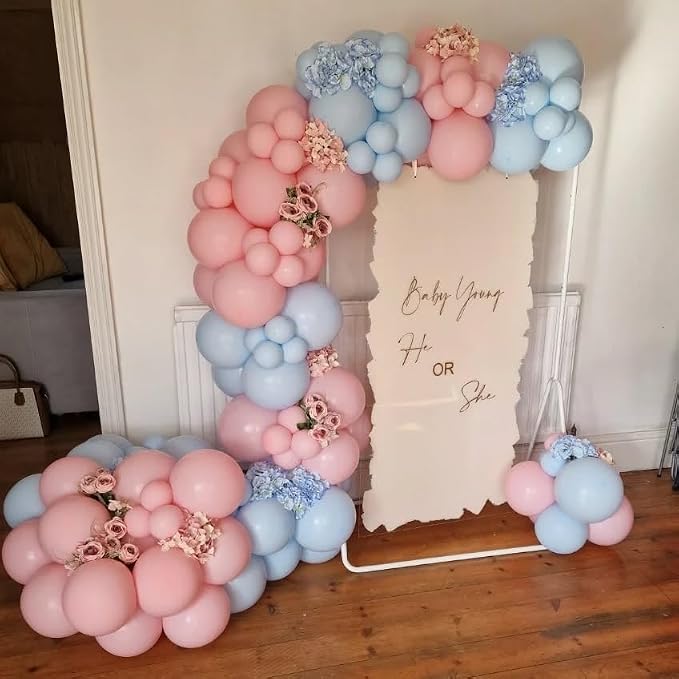 Pink and Blue Latex Balloons, Gender Reveal, Birthday Party Decorations - Image 7