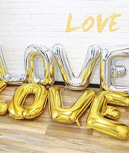 16 Inch Gold Letter Balloons Mylar Foil Alphabet Letter A-Z Balloons Set - Image 5