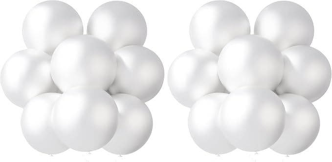 LovesTown 15PCS Pearl White Party Balloons, 18inch Latex Balloons Garland Arch by Lovestown