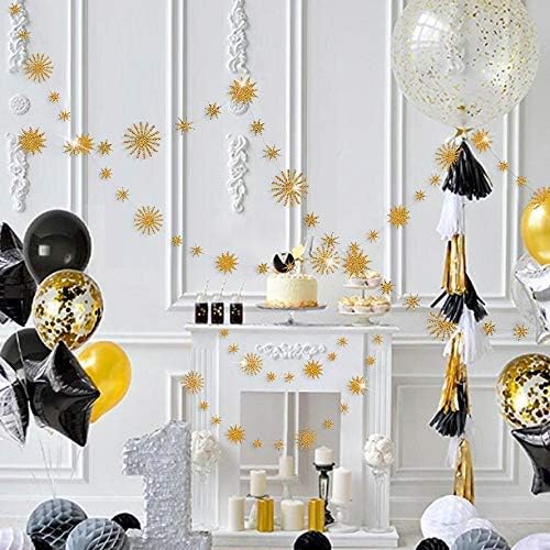 pinkblume Gold Star Party Decorations Kit Sparking Twinkle Star Garland Glitter - Image 6