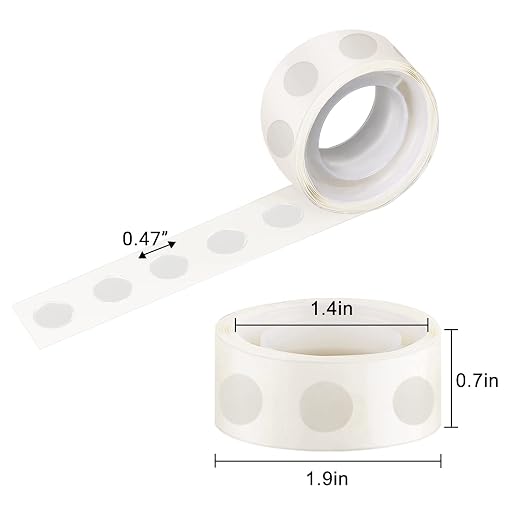 Glue Points, 2000 12mm/0.47" 20 Rolls Poster Putty Adhesive Clear Balloons Dots - Image 2