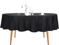 Ascoza 6pack 70 Inch Black Round Tablecloth in Polyester Fabric for Wedding/Banquet/Restaurant/Parties