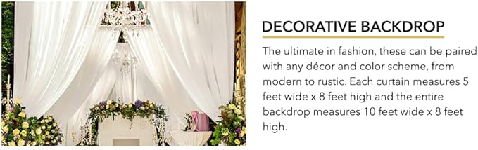 AK TRADING CO. 10 feet Wide x 12 feet Long Polyester Backdrop Drapes Curtains Panels with Rod Pockets - Wedding Ceremony Party Home Window Decorations - (Orange)