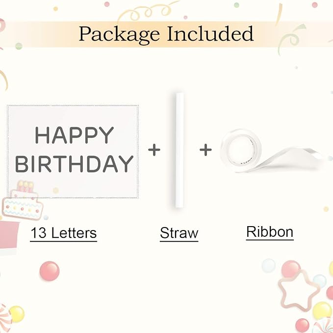 16 Inch Rose Gold Happy Birthday Balloons Banner, Aluminum Foil Letters Happy - Image 6