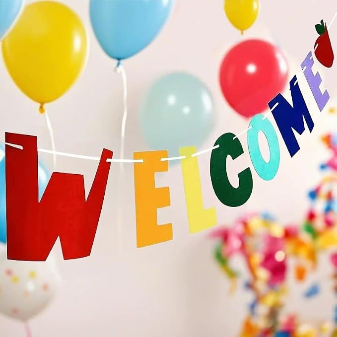 Welcome Banner Colorful Back to School Decorations Felt First Day of School - Image 7