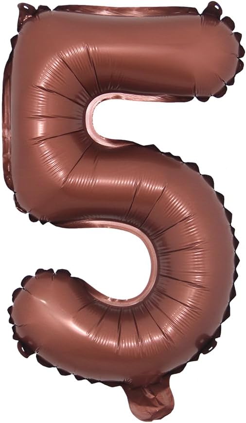 Chocolate Color Letter Number Foil balloons 1pc 16inch Alphabet Digital by RUIANSI
