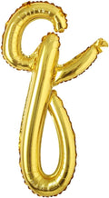 18 inch Gold DIY a-z Handwriting lowercase letters name Foil balloon Letter by REIANS