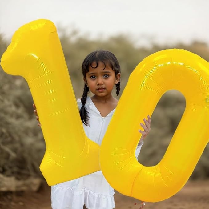 40 inch Yellow Number Balloon Giant Foil Helium Balloons Number 4 Balloon - Image 5