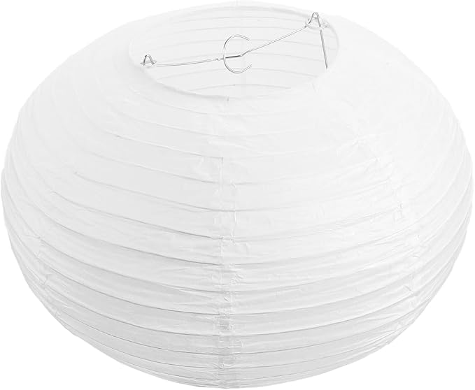 DOITOOL Round White Paper Lanterns 12 inch, Decorative Chinese/Japanese Hanging by DOITOOL
