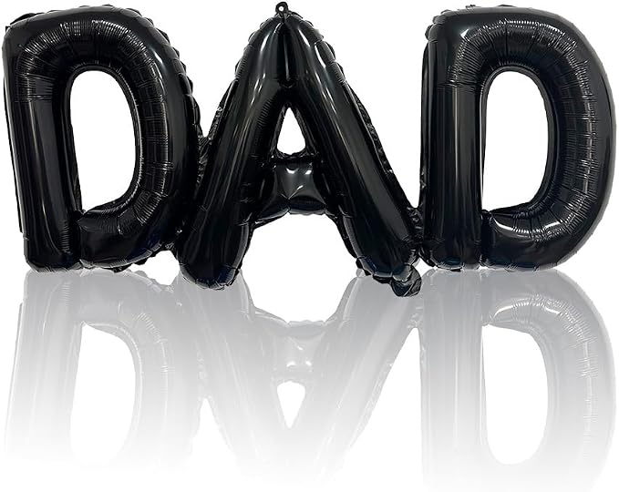 Black Dad Balloons Father's Day Balloons Conjoined Dad Foil Balloon Letter by HADCKJA
