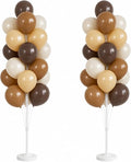 Hiins Brown Balloon Stand Kit Set of 2 by HiinsPartyDecoration