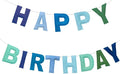 Felt Happy Birthday Banner, Pre-Strung 3D Blue and Green Birthday Banner | by Unknown
