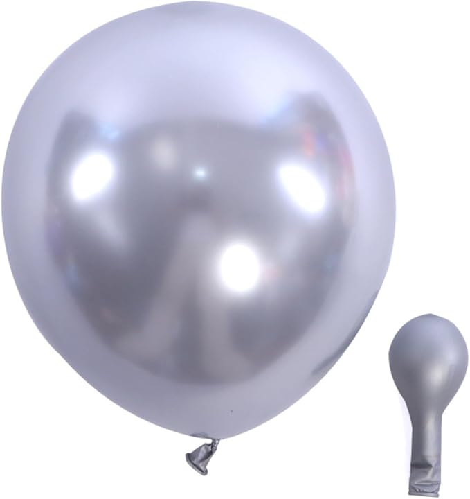Navy Blue Silver Balloon Garland Kit, 131 Piece Assorted 5 10 12 18in Metallic - Image 5