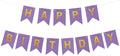 ZHENGYE Happy Birthday Banner Purple Birthday Decoration Sign Birthday Party by ZHENGYE