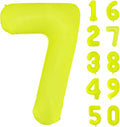 Fluorescent Yellow Number Balloon 40 inch Giant Foil Helium Balloons Yellow by Yeodong