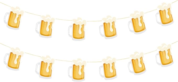 Beer Birthday Banner for Beer Party and Birthday Wedding Party Supplies by OSAMUHA