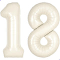 Cream White Number 18 81 Balloon by Unknown