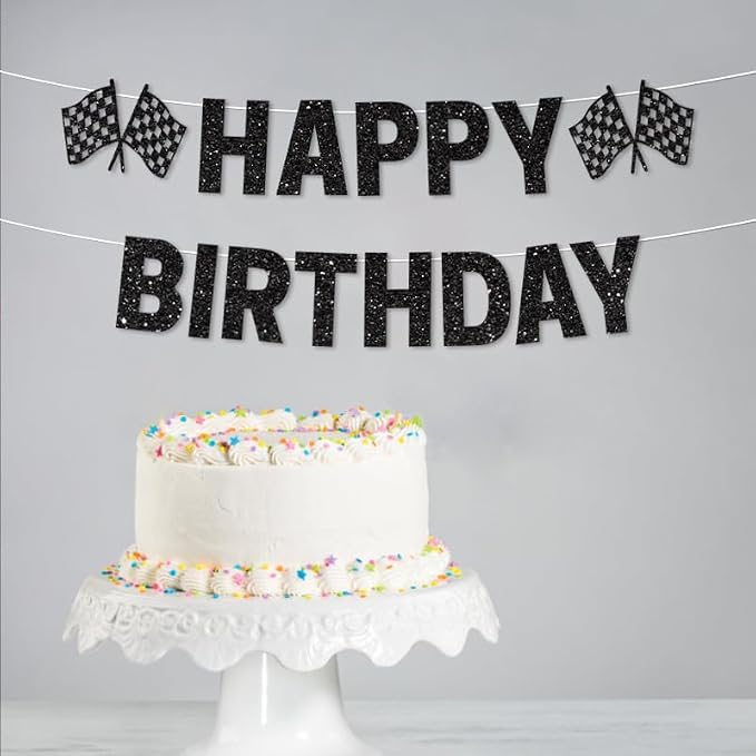 Race Car Happy Birthday Banner Race Car Birthday Party Racing Themed Birthday - Image 3