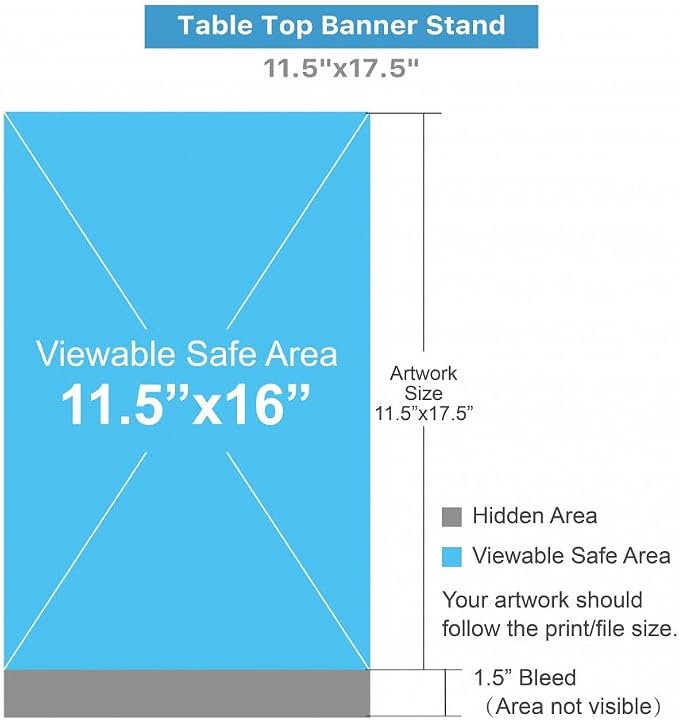Tabletop Retractable Banner, 8.5” x 11”, Customizable Print, Custom Mini - Image 2