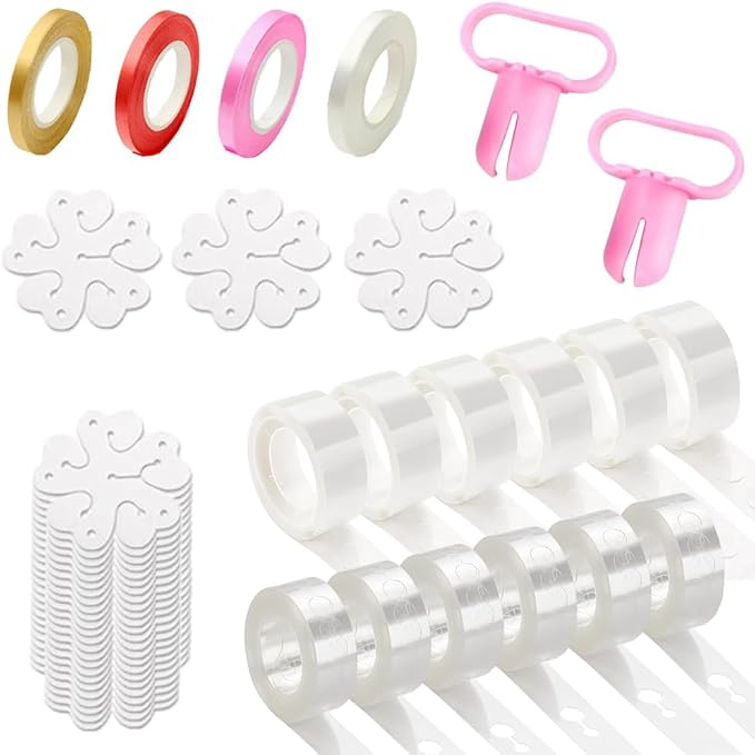 38-in-1 Balloon Arch Garland Kit, 6 Rolls 98ft Tape Strips, 6 Rolls 600 Glue by JerDorgo