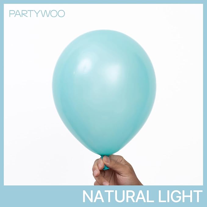 PartyWoo Pearl Teal Balloons 50pcs Pearl Aqua Blue Turquoise Dark Teal | 12 - Image 2
