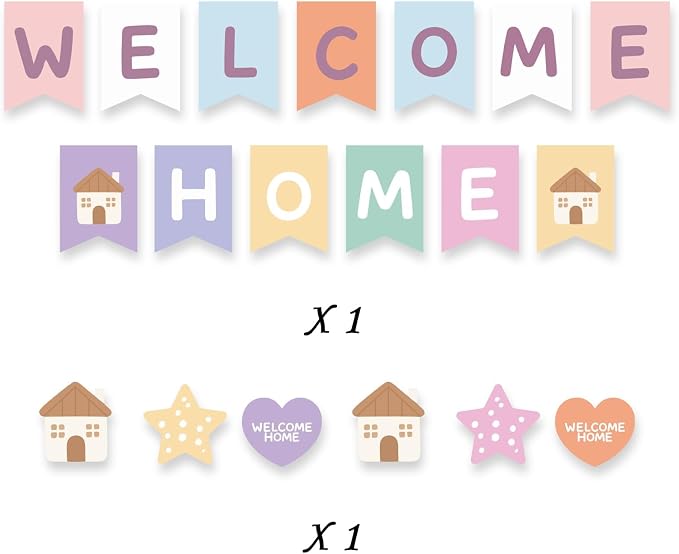 Welcome Home Banner, Colorful Paper Welcome Home Decorations - Image 3