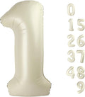 1 Balloon Number 40 Inch Cream Balloons by Mluchee