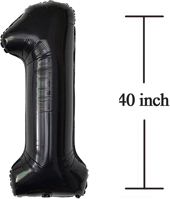 Black 16 Number Balloons Giant Jumbo Number 16 Foil Mylar Balloons - Image 2