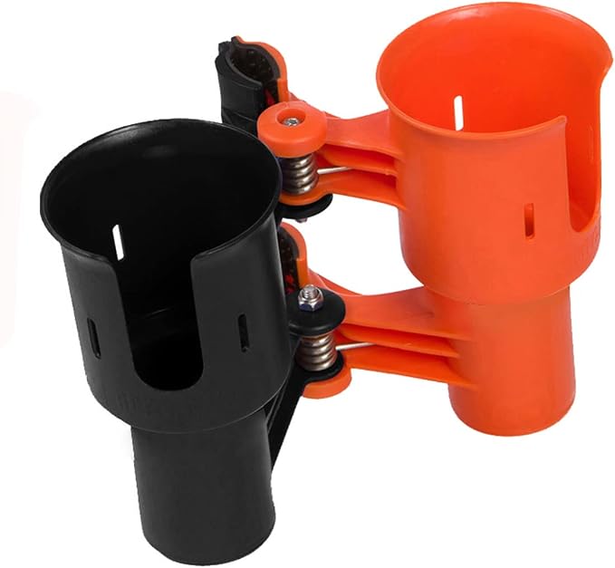 Patented Clamp On Boat Cup Holder |Multifunction Dual Drink Caddy - Image 2