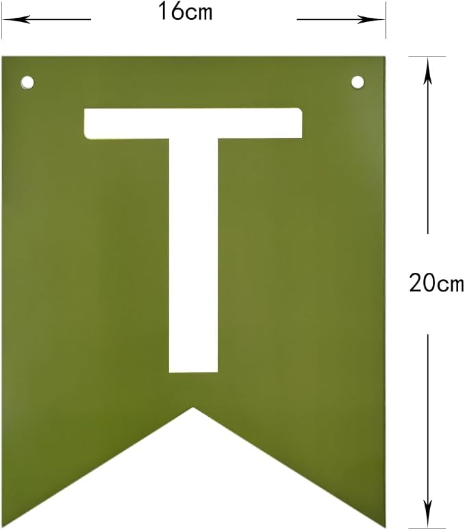 Letjolt Brown Green Happy Birthday Banner Greenery Theme 13pcs | Party Supplies - Image 5