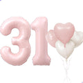 Pink 31 Balloon Number Pastel Pink 31th Birthday Party Decorations by Unknown