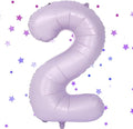 40 Inch Purple Number Balloons Light Purple 2 Balloon Matte purple Birthday by Yeodong