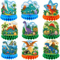 Dinosaur Birthday Decorations - 9 PCS Dinosaur Honeycomb Table Centerpieces by OHOME