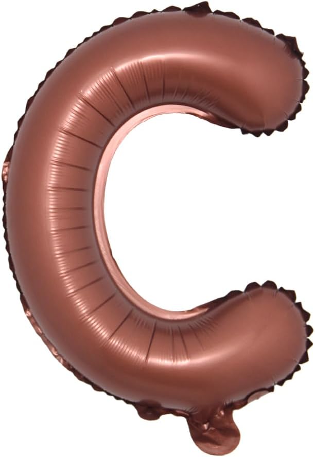 Chocolate Color Letter Number Foil balloons 1pc 16inch Alphabet Digital by RUIANSI