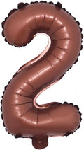 Chocolate Color Letter Number Foil balloons 1pc 16inch Alphabet Digital by RUIANSI