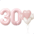 Pink 30 Balloon Number Pastel Pink 30th Birthday Party Decorations by Unknown