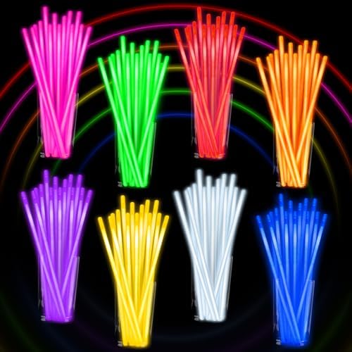 SpringFlower 800Pcs Glow Sticks Bulk Party Supplies, Glow Sticks for Kids Party Favors, Glow in The Dark Party Supplies, Light Up Party Decorations, Halloween, Easter , Wedding, Birthday, by SpringFlower