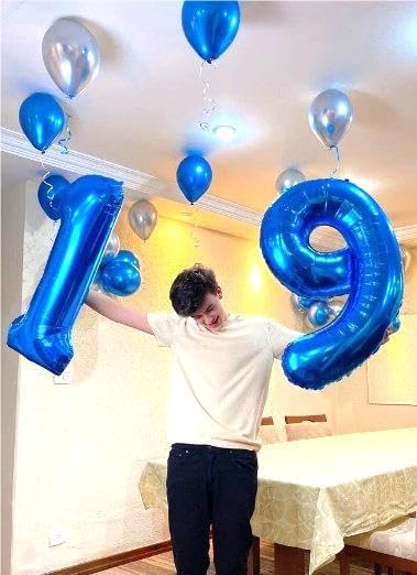 Navy Blue Number 9 Balloon 40 inch, 9th Birthday Party Balloons Decorations | - Image 4