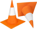 Orange and White Traffic Cone Hat, Funny Halloween Traffic Costume Accessories by Unknown