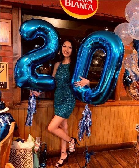 Navy blue Number 0 Balloon 40 inch, 0th Birthday Party Balloons Decorations | - Image 4