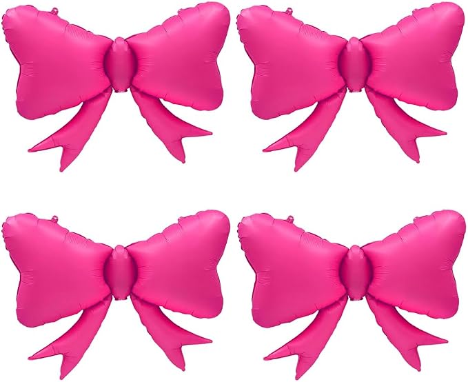 4pcs Jumbo Oversized Ribbon Balloons Coquette Bow Balloons Bow Party Coquette by Unknown