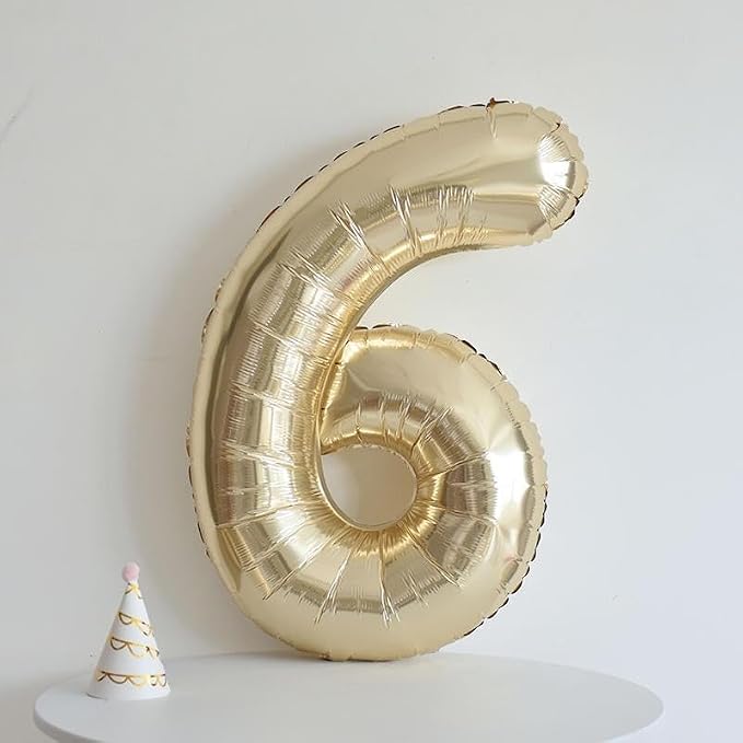 40 inch White Gold Number Balloon Giant Foil Helium Balloons Champagne Gold - Image 7