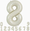 TONIFUL 40 Inch Cream White Large Numbers Balloon 0-9 Birthday Party Decorations by TONIFUL