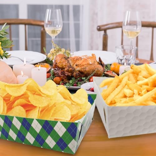 50 Pcs Golf Party Food Trays - Disposable Paper Food Boats, 2 Designs - Image 7