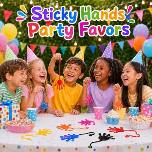 30 Pack Sticky Hands Bulk Party Favors for Kids 4-8 8-12 3-5, Stretchy Sticky Hand Slappy Hands Toys,Goodie Bag Stuffers for Kids Birthday Party,Classroom Prizes Treasure Box Toys Pinata Fillers - Image 2