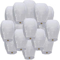 40 Pcs White Round Paper Lanterns Decorative Hanging Paper Lanterns Lamp by Nufroupel