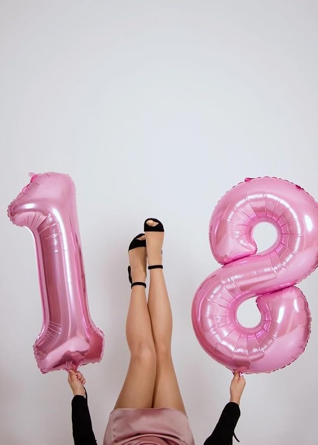 Number 7 Balloon 40 Inch Pearl Pink Balloon - Image 2