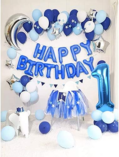 TONIFUL 40 Inch Blue Number 5 Balloons Large Foil 5th Birthday Decorations | - Image 5