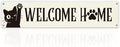 Welcome Home Cat Banner Decor, Cute Paw Print Hanging Wall Decoration by Unknown