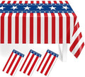 3 Pack Patriotic Tablecloths,American Flag Tablecloth,Patriotic Decorations by Childom